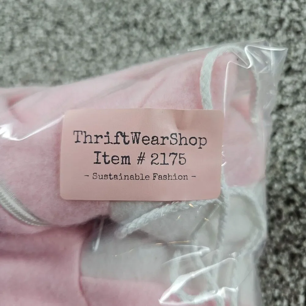 Vintage Carter Baby One Piece Pink Hood Fleece USA Made Soft Embroidery 70s 80s